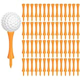 通用 100 Stück 70 mm Plastik Golf Tees, Golf Tees Zubehör für Golffahrer, Golf Übungsmatten, Golf Plastikbälle, Golftees