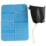 8 Ordner Camping Mat Folding Portable Wasserdicht Verhindern Sie schmutzige Picknickmatte Beach Pad Blau mit Tasche,One Size