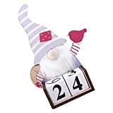 ABOOFAN Weihnachts-Holzblock Kalender Wichtel Holz Ewiger Kalender Weihnachten Countdown Kalender 2022 Tischkalender Home Weihnachtsdekoration