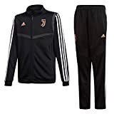 adidas 19/20 Juventus Polyester Suit Youth Unisex Kinder, Schwarz/Dunkelgrau, 910A
