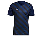 adidas Herren ENTRADA 22 Graphic Jersey Fussball T-Shirt, Team Navy Blue 2 / Schwarz, L