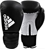 adidas Herren Hybride 50 training boxing gloves, schwarz/weiß, 10 oz EU