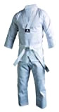 adidas Kinder / Erwachsene WT Taekwondo Student Dobok ohne Streifen Kampfsport WTF Kinder Uniform 170 cm weiß