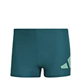 adidas Men's 3 Bars BX Swimsuit, Legacy Teal/Pulse Mint, L/XL