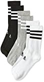 adidas Unisex Crew Socks 3-Streifen Cushioned Crew Socken, 3 Paar, Mgreyh/White/Black, DZ9345, Size XL