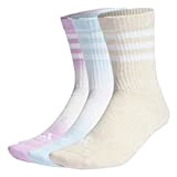 adidas Unisex Crew Socks 3S Dye Crw 3P, White/White/Ecru Tint, HN6095, M