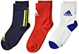 adidas Unisex Kids Ankle Socks Socken, 3 Paar, Shanav/Vivred/White, HM2313, Size KXXL