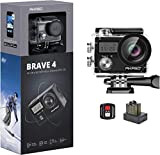 AKASO Action Camera 4K30FPS 20MP Action Kamera/Unterwasserkamera mit Bildstabilisierung Zoom Zeitraffer, 30m Camcorder mit Fernbedienung 2 Akkus und Zubehör Kit