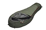 ALEXIKA Camping & Outdoor Schlafsack Aleut Compact, rechte Reißverschluss Mumienschlafsäcke, grün-grau/grau, 210 x 85 x 60 cm