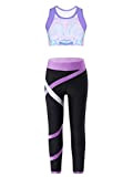 Alvivi Mädchen Sport BH Crop Tops mit Tight Hose Leggings Camouflage Trainingsanzug Sport Set für Tanz Yoga Jogging Training C ...