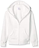 Amazon Essentials Mädchen Fleece-Kapuzenpullover mit Reißverschluss, Weiß, 9-10 Jahre