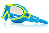 aquazon Wave Junior Kids Schwimmbrille, Schnorchelbrille, Taucherbrille, Tauchmaske für Kinder, von 3-7 Jahren, sehr robust, tolle Passform, Farbe:Grün blau