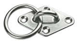 ARBO-INOX® - Augplatte - mit Ring - Edelstahl - 80 x 50 mm - poliert - rautenform