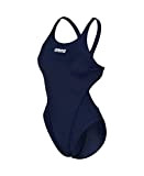 ARENA Damen Women's Team Swimsuit Swim Tech Solid Badeanzüge, Navy-white, 38 EU
