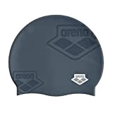 Arena Icons Team Stripe Unisex Silikon Badekappe für Erwachsene, Training und Rennen, 100% Silikon, knitterfrei, ikonischer Asphalt