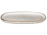 ASA Saisons Ovale Platte Steinzeug Nude-Sand, Größe: 31cm x 18cm x 2cm, 27201107