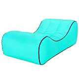 Aufblasbare Liege Air Chair Faule Lounge Bed Schlafsack Wandern, tragbare Original sofort aufblasbare Möbel Strand Pool Camping (Farbe : Grün, ...