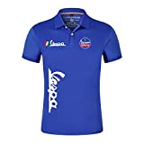 BABQ-HTRS Sommer Poloshirt für Servizio Vespa Unisex T-Shirt Lässiges Kurzarm T-Shirt - Geschenke(Color:blue,Size:XL)