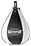 Bad Company Profi PU Boxbirne medium schwarz/weiß - PU Speedball im 6 Elementen Design