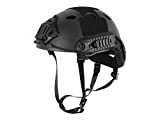 BEGADI Basic 'Parajumper Fast' Combat Helm, für Airsoft, mit umfangreichem Zubehör - schwarz -