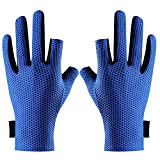 BESPORTBLE 1 Paar Outdoor-Sportfischerhandschuhe Einzelne Fingerlose Handschuhe Schnelltrocknende Anti-Rutsch-Jagdhandschuhe für Outdoor-Aktivitäten (Blau)