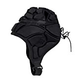 BESPORTBLE Rugby Helm Kopfschutz Kopfbedeckung für Fußball Scrum Cap Goalie Wrestling Kopfbedeckung Kopfschutz (Schwarz S)