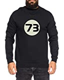 Big Sheldon 73 Bang Nerd Theory Sheldon Sweatshirt Pullover Sweat Longsleeve, Farbe:Schwarz;Größe:S