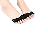 Black Temptation Damen Soft Low Cut Unsichtbare High Heel Socken Half Insoles Pads 5-Pack, A 2