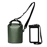 BLUEVER Dry Bag, 2L/5L/10L/20L Wasserdicht Taschen mit Handytasche und Gurte für Boot und Kajak, Angeln, Rafting, Schwimmen, Camping und Snowboarden ...