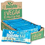 BodyMe Bio Vegan Protein Riegel | Roh Chia Vanille | 12 x 60g Vegane Proteinriegel | Glutenfrei | 16g Komplette ...