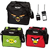 Bowling Ball Tasche Angry Birds Bowling Ball- und Schuhtasche mit Adressanhänger (schwarz)