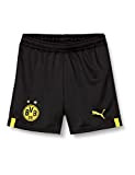 BVB 765904 Season 2022/23 Official Shorts Boy's Puma Black-Cyber Yellow 140