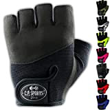 C.P. Sports Iron-Handschuh Komfort farbig Trainingshandschuh Fitness Handschuhe für Damen und Herren, Fitnesshandschuh, Krafttraining, Bodybuilding Schwarz