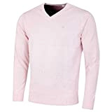 Calvin Klein Herren V-Ausschnitt Soft Cotton Pullover - Rosa - M