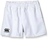 Canterbury Boy's Professional Polyester Shorts - White, Size 12