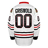 Clark Griswold Jersey #00 X-Mas Christmas Vacation The Movie Ice Hocey Jersey - Weiß - Klein