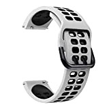 COEPMG 22 mm Silikon-Smartwatch-Armband für Samsung Galaxy Watch3 3 45 mm 46 mm atmungsaktives Armband Gear S3 Armband (Farbe: Farbe ...