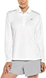 Coolibar Damen Langarm Poloshirt, Weiß, 46