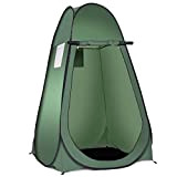 COSTWAY Pop-up Duschzelt Toilettenzelt Umkleidezelt Beistellzelt Lagerzelt Campingzelt Trekkingzelt Strand Zelt mit Fenster 190x120x120cm(Grün)