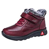 Damenschuhe Winter verdickte Paar Wanderschuhe Winter neueste schöne Design Trend Mode Dirndl Schuhe (Red, 37)