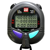 DIGI Stoppuhr PC-110 (500 File Memory Speicher | Schlagzahl- & km/h | Uhrzeit & Datum | Dualtimer) - Digital Profi ...