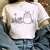 DSAI Totoro Studio Ghibli Harajuku Kawaii T-Shirt Frauen Miyazaki Hayao T-Shirt Lustiges Cartoon-T-Shirt Niedlicher Anime-6618,S
