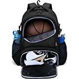 DSLEAF Basketball Rucksack, Fußball Rucksack mit Ballfach & Schuhfach für Basketball, Fußball, Volleyball