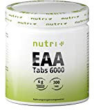 EAA Tabletten hochdosiert + vegan - 300 Tabs je 1025mg - essentielle Aminosäuren - EAAs ohne Kohlenhydrate + Magnesiumstearat - ...