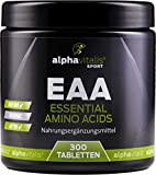 EAA Tabletten vegan - alle 8 essentiellen Aminosäuren hochdosiert inkl. BCAA und L-Lysin - ohne Magnesiumstearat oder Kapseln - essential ...