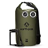 Earth Pak Dry Bag – wasserdichter Packsack mit Schultergurt und wasserfester Handyhülle – ideale Rolltop Tasche beim Kajak Fahren, Wandern, ...