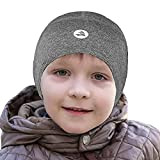 EMPIRELION Kinder-Helm-Einsatz für Teenager, dünne Thermo-Totenkopfkappen, Ohren, Beanie, Laufmützen für Jungen und Mädchen, Unisex Kinder (Grau Melange 4-8, 1)