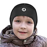 EMPIRELION Kinder-Helm-Einsatz für Teenager, dünne Thermo-Totenkopfkappen, Ohren, Beanie, Laufmützen für Jungen und Mädchen, Unisex Kinder (Schwarz 4-8, 1)
