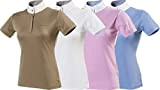 Equi-Theme/Equit'M 987006042 Mesh Polo-T-Shirt, kurzärmelig, Pink/Blue/White Contrasts, Einheitsgröße