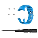 Ersatz-Uhrenarmband aus Silikon für Suunto für Spartan Trainer Wrist HR, 22 mm, blau